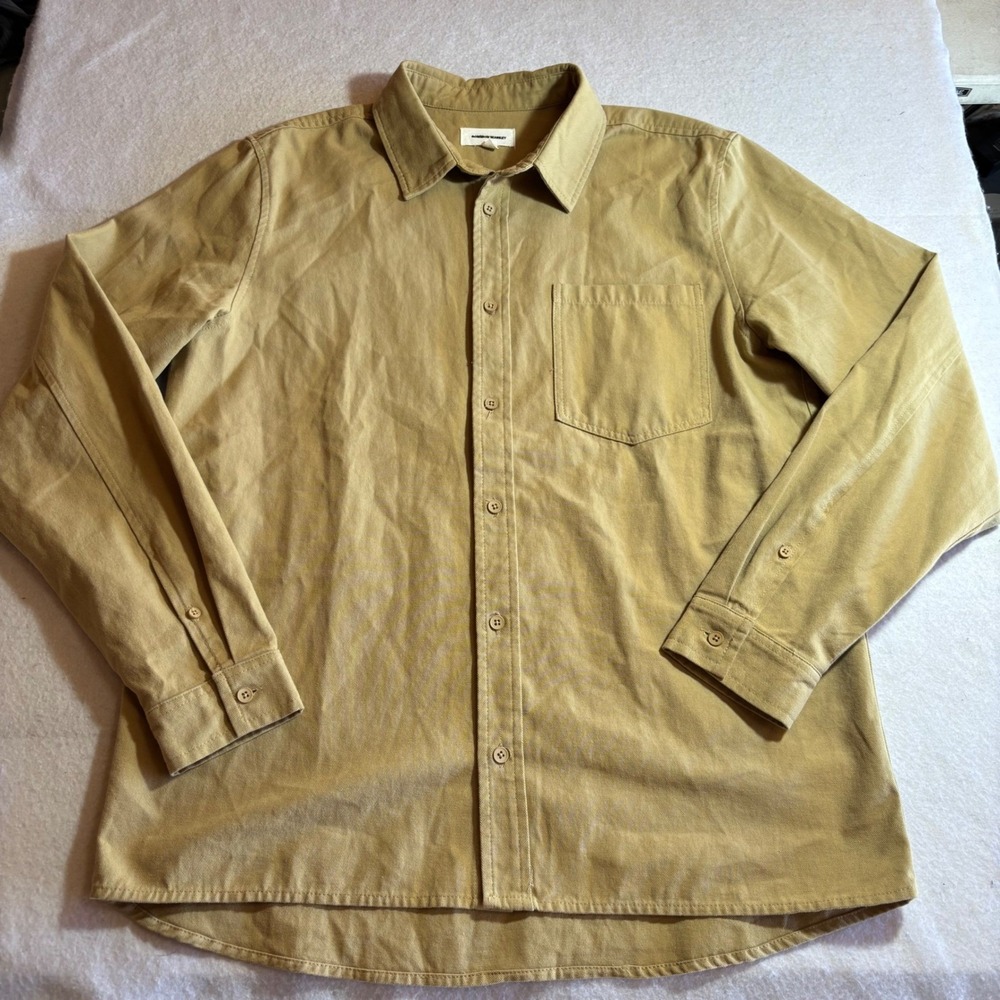 Common Market The Davy Shirt Button Down Shirt‎ M Medium Tan Casual Cotton